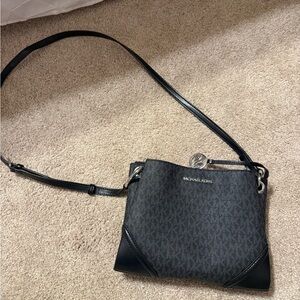 Michael Kors Gray and Black Crossbody Bag